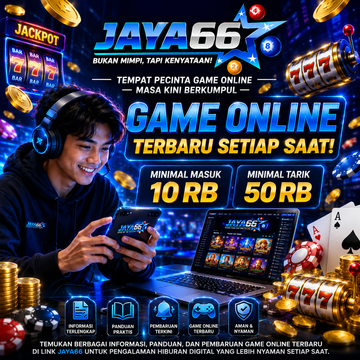 Thumbnail 1 of 3, Poster, Link JAYA66 Tempat Pecinta Game Online Masa Kini Berkumpul designed and sold by jaya66.